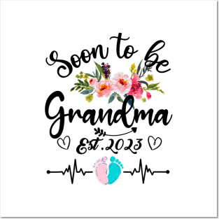 Soon To Be Grandma Est 2023 Posters and Art